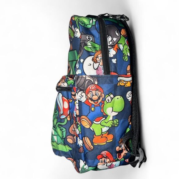 Super Mario Nintendo Backpack 2019 All Over Print Kids School Bag Mario Luigi - Picture 4 of 8